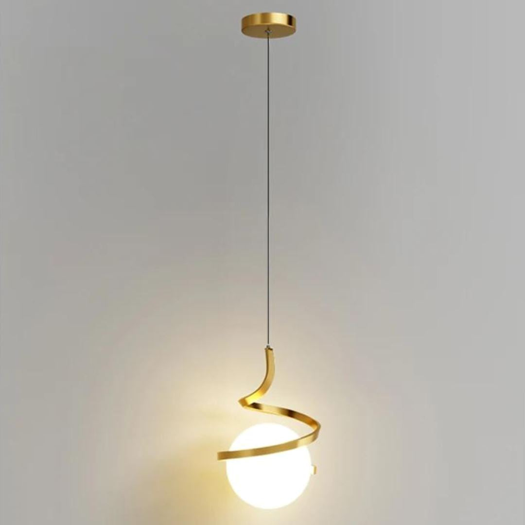 Lustre Pendente Orbit Spiral em LED