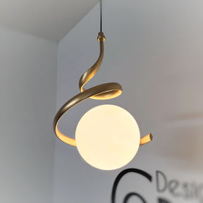 Lustre Pendente Orbit Spiral em LED